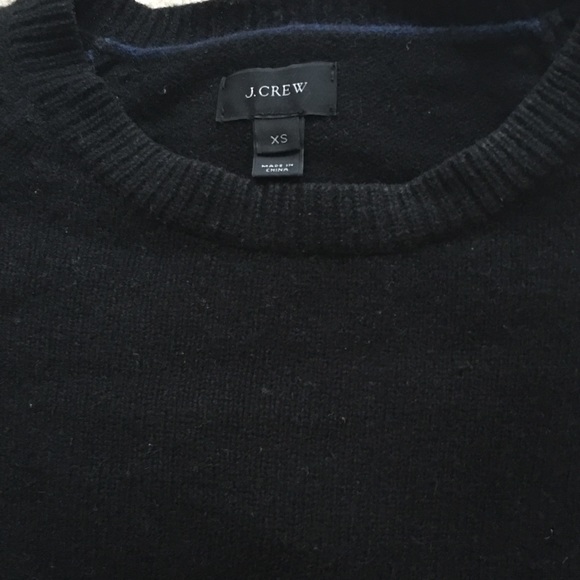 J. Crew Sweaters - JCrew Black Lambswool Crewneck Sweater XS